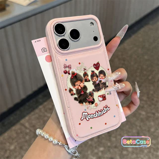 เคสมือถือลิงน่ารักขี้เล่นลายหัวใจการ์ตูนมาใหม่ รองรับ iPhone 17-16-15-14-13-12-11 Pro Max/Plus
