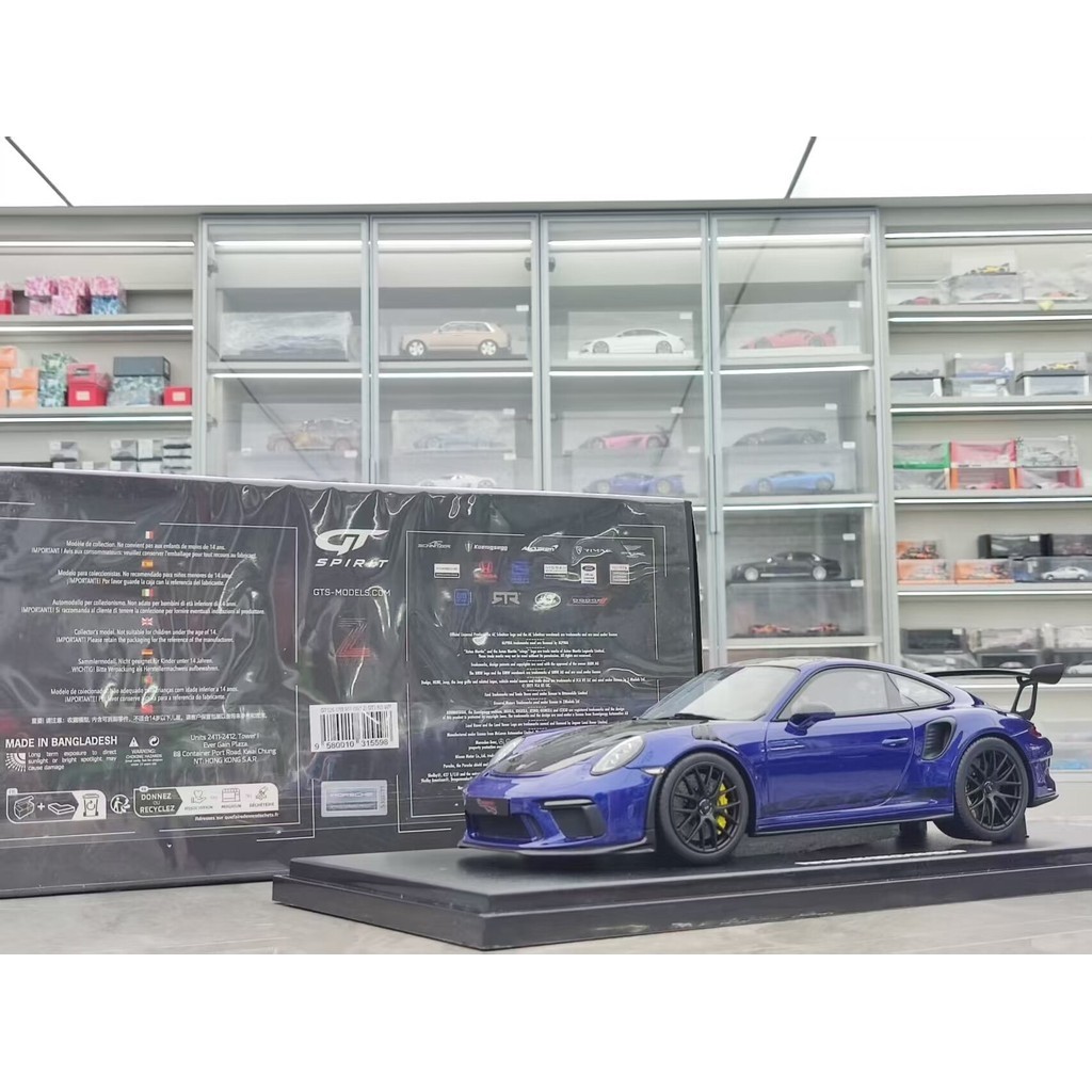 [คลังสินค้าพร้อม 1] GT Spirit 1/18 Porsche 911 [991.2] GT3 RS WP Blue ราคา 790 GT526