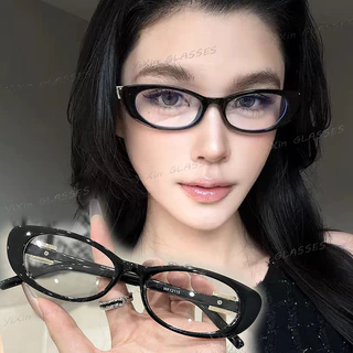 คลาสสิกกรอบขนาดเล็ก Cat Eye Shade Anti Blue Light แว่นตาสําหรับผู้หญิงรูปไข่ UV Protection Shade แว่นตากันแดด