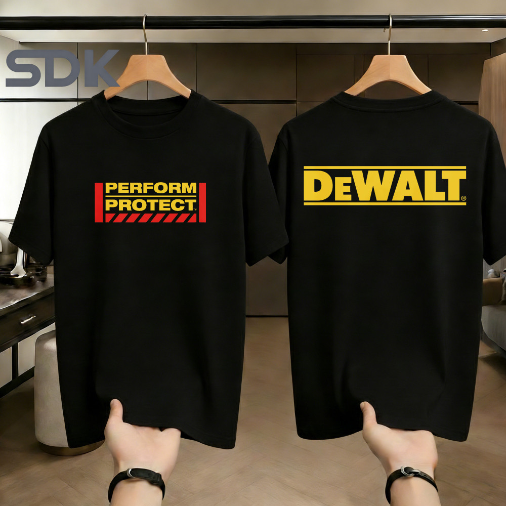 【ลายพิมพ์ Perform Protect และ Dewalt ด้านหลัง】พร้อมส่ง เสื้อยืดผู้ชาย สไตล์เกาหลี ใส่สบายสุดๆ Tshirt