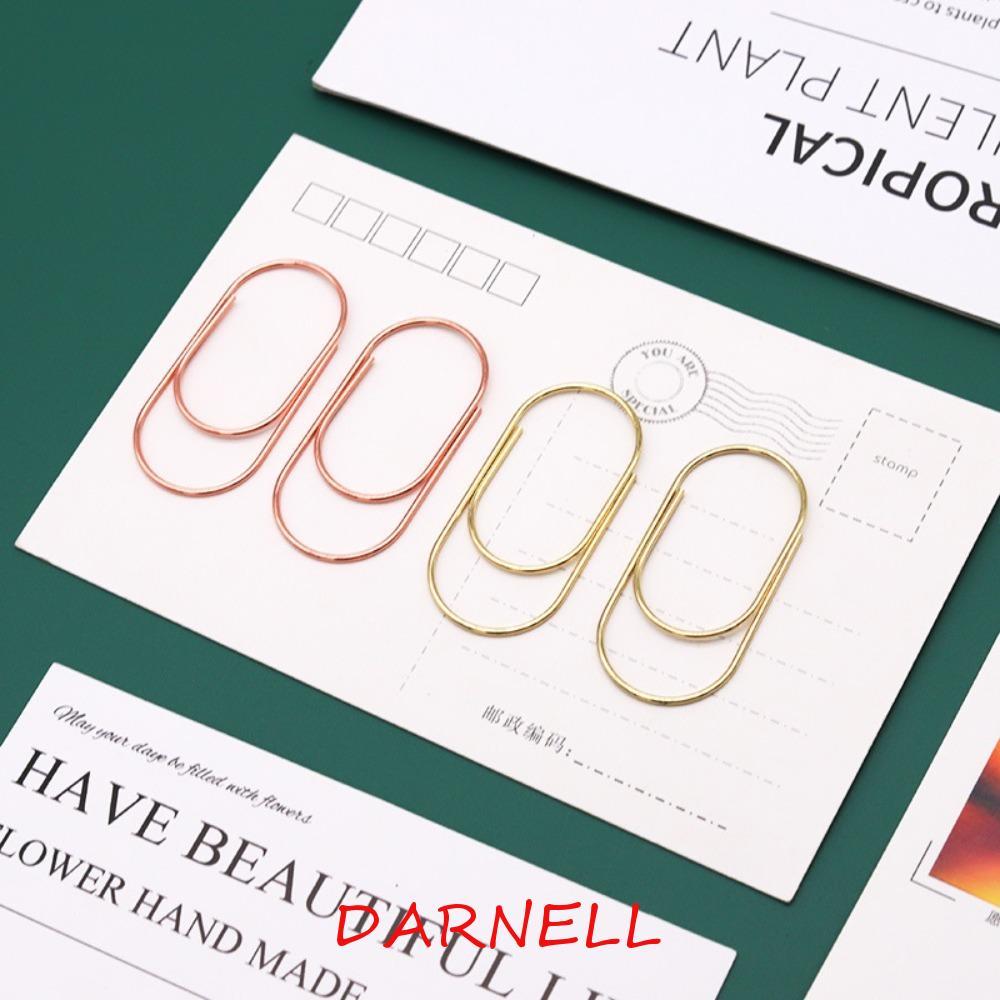 ดาร์เนล 10ชิ้นขนาดใหญ่กว้างคลิปหนีบกระดาษ,ที่เรียบง่ายทนทานขนาดใหญ่,คลิปหนีบกระดาษ,สร้างสรรค์กุหลาบทอง50มิลลิเมตรเครื่องเขียนน่ารักภาพกระดาษคลิปอุปกรณ์การเรียน