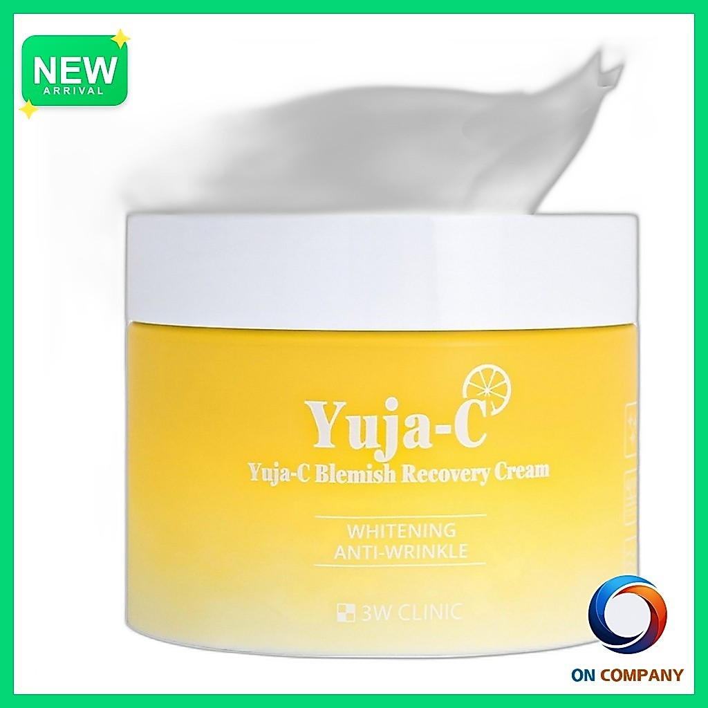 3W CLINIC [คลินิก 3w] Yuja-C Blemish Recovery Cream, 110g, 1pc / Korean Blemish Cream / Brightening 