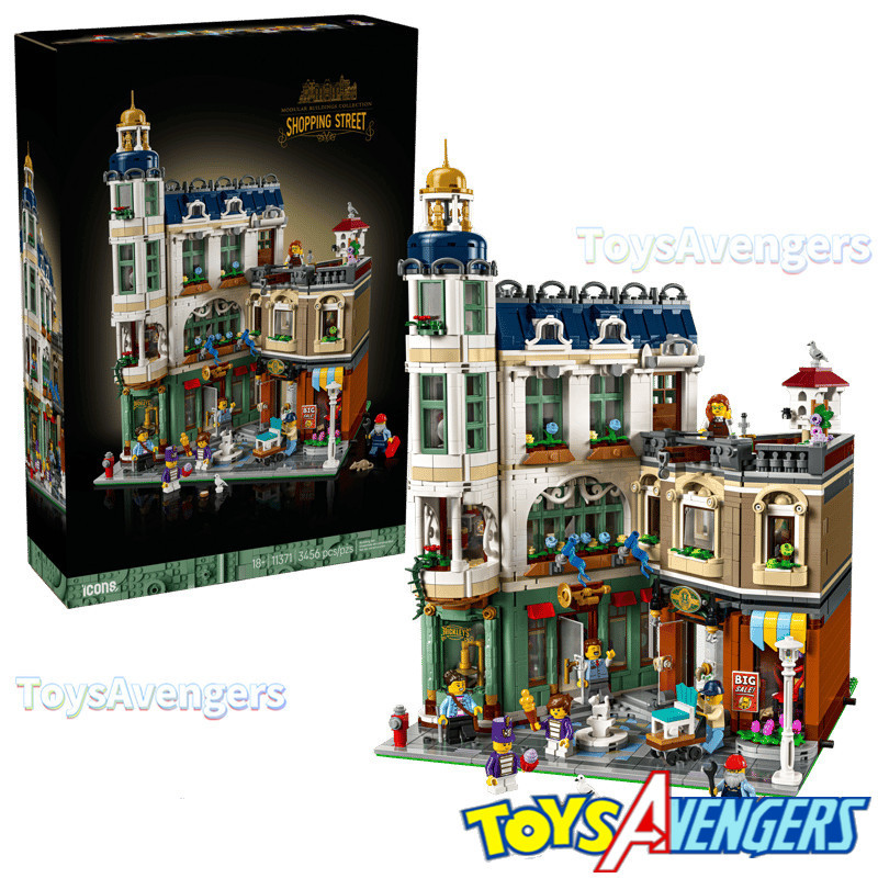 Shopping Street 11371 (3456 ชิ้น) Creator Expert Architecture Modular Building Blocks ของเล่นของขวัญ