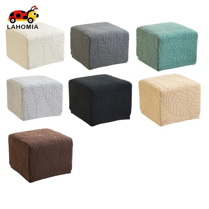 [Lahomia] Square Ottoman Cover Ottoman Slipcover เฟอร์นิเจอร์ป้องกันอินเทรนด์สบายแบบถอดได้สําหรับสํา