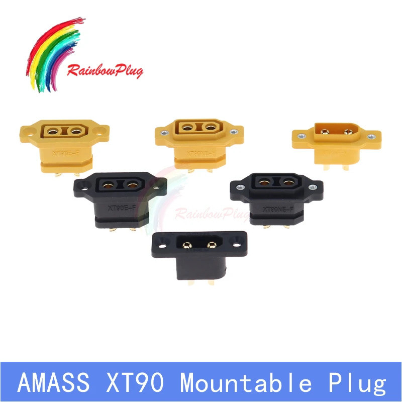 สําหรับปลั๊ก XT90 Series XT90E-F XT90E-M XT90NE-M XT90NE-F High Current หญิงหรือชาย Connector สีดําส