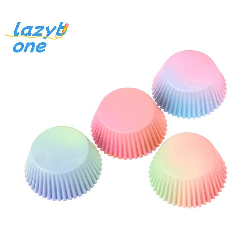 LZ-t] 100 ชิ้น กระดาษรองคัพเค้กมาตรฐาน สําหรับอบขนม DIY อุปกรณ์ทําขนมครัว [ใหม่]