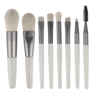 ชุดแปรงแต่งหน้า 8ชิ้น [สไตล์หลากสี] แปรงแต่งหน้า Morandi Beauty Blush Loose Powder Brush ชุดแปรงแต่งหน้าชุดเต็มของ