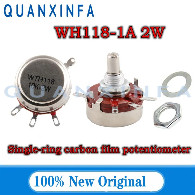 5PCS WTH118-1A 2W Potentiometer 22K 33K 47K 100K 330K 470K 500K 560K 1M 1K 2.2K 3.3K 4.7K 10K 2.2M 4