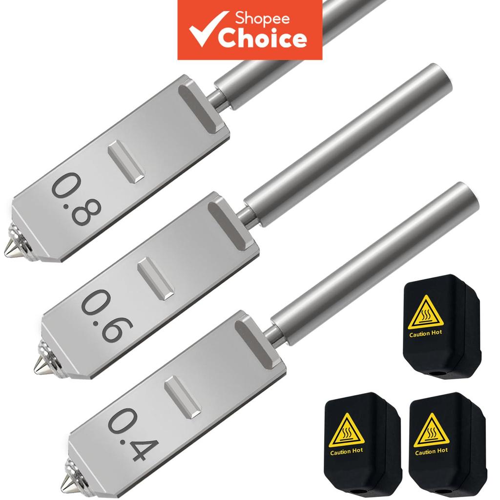 สําหรับ Anycubic Kobra S1 Max ชุดฉีด Hotend แบบโลหะทั้งชิ้น/หัวพิมพ์เปลี่ยน หัวฉีดแบบรวม-0.4/0.6/0.8 มม. ชุด Extruder ประกอบพร้อมหัวพิมพ์ 3D ฝาครอบซิลิโคนเสริม