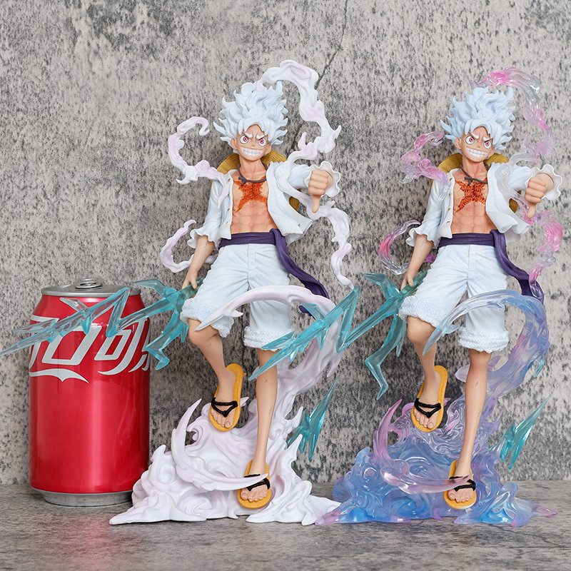 One Piece รูป NY Nika Luffy Sun God ห้าความเร็วรูปแบบ Tread Cloud Luffy Thunderbolt ชุดตกแต่งของขวัญ
