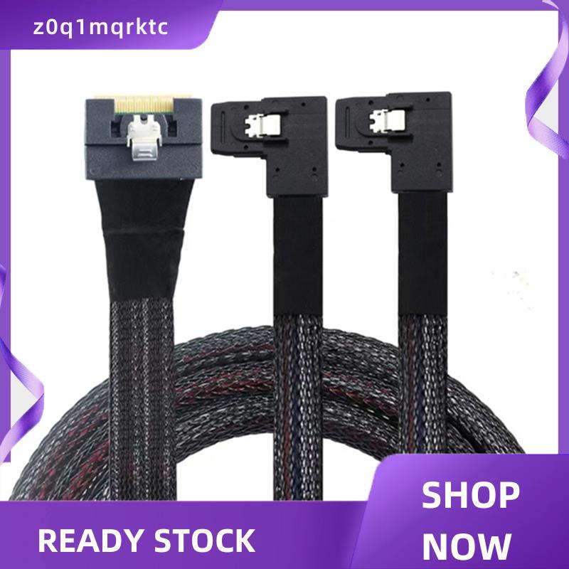 z0q1mqrktc SFF-8087 ซ้าย Bend 8i ถึง 2 Xs Xs X-SAS PCI-E GEN 4 Slim SAS 8654 0.5m ภายใน Server ความย
