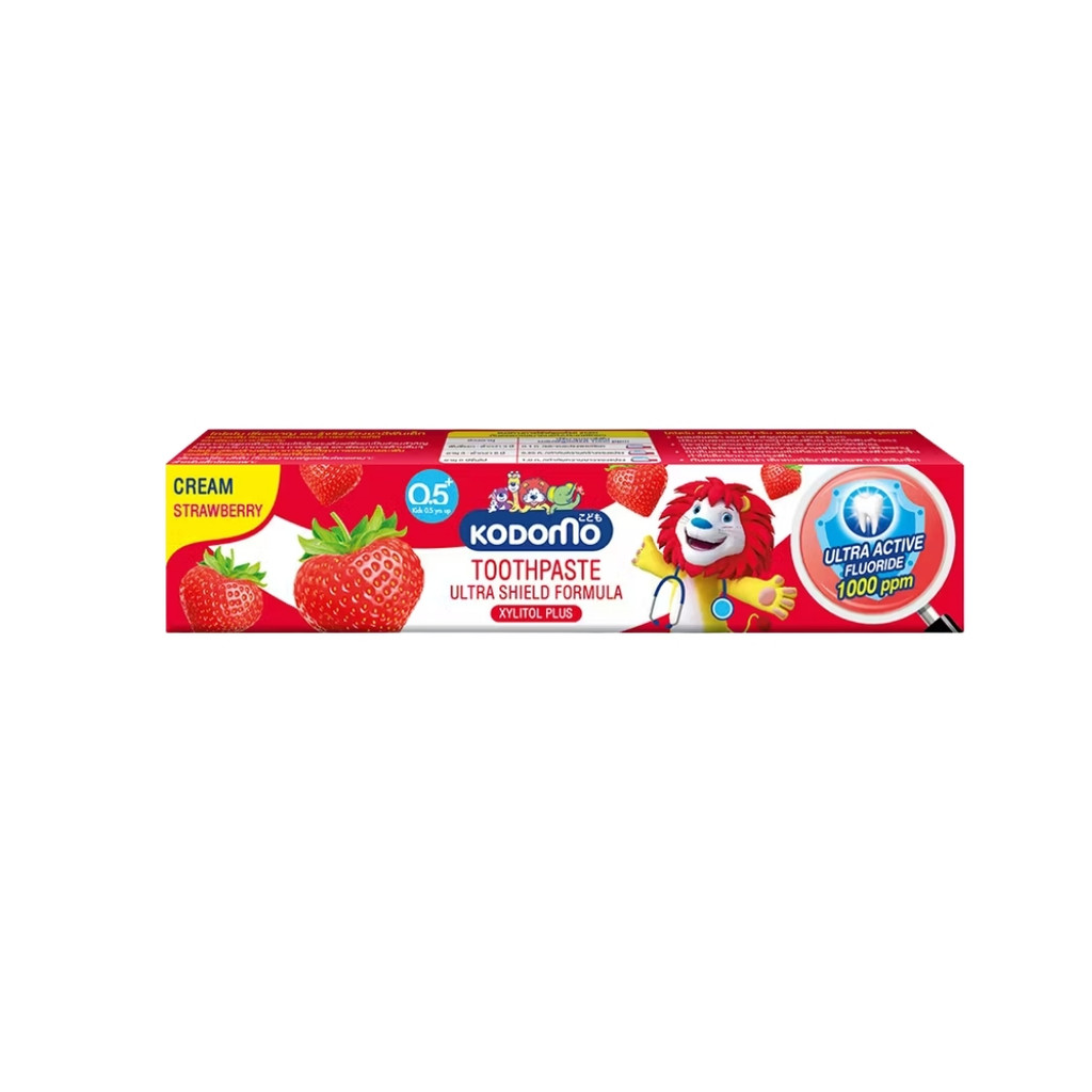 โคโดโม ยาสีฟันเด็ก กลิ่นสตรอว์เบอร์รี Kodomo Kids Toothpaste Strawberry 40g.