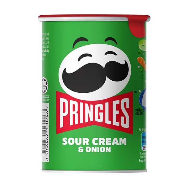 [3 ชิ้น] Pringles Potato crisps sour cream and onion พริงเกิลส์ มันฝรั่งทอดกรอบ รสซาวครีมและหัวหอม 10