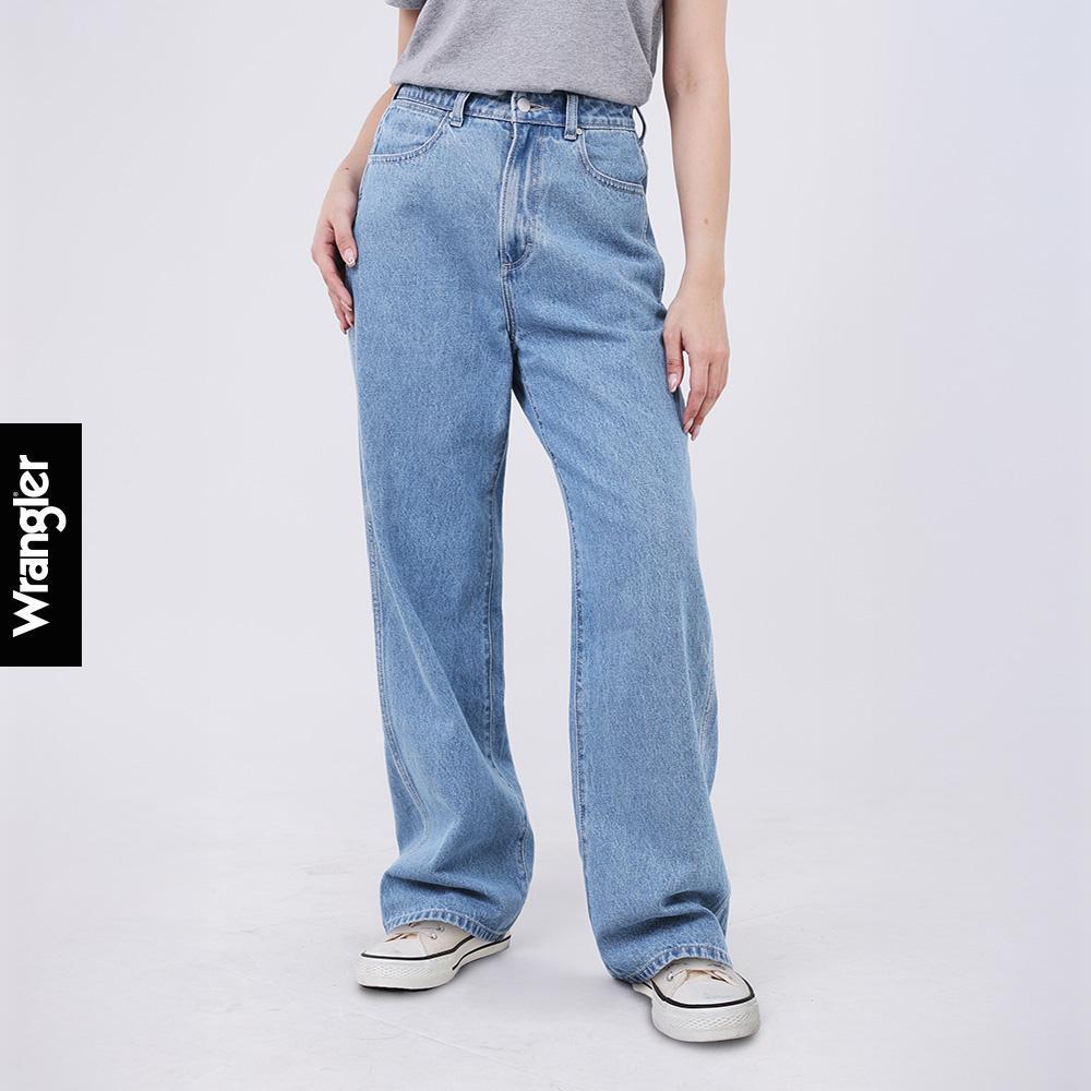 WRANGLER กางเกงยีนส์ผู้หญิง เอวสูง ทรงหลวม Boyfriend รุ่น WR S126WBOYF03 สียีนส์อ่อน