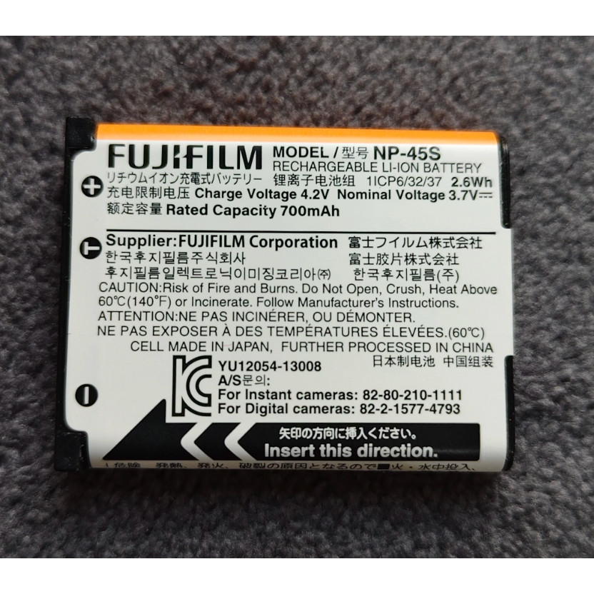 NP-45/NP-45A/NP-45S แบตเตอรี่สำหรับ Fujifilm INSTAX Mini 90 Fuji FinePix XP140 XP130 T550 XP90 XP70 