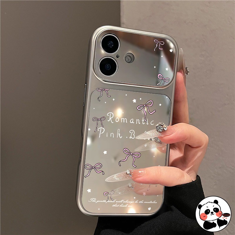 Elegant Bow Mirrorเคสโทรศัพท์สําหรับInfinix Note Edge 60 Ultra 50 50S 50X 40 30 Zero 30 GT 50 สมาร์ท 20 10 9 8 Pro Plus HD 7 6 5 5G 4G PUปกน่ารักการ์ตูนStar Insสไตล์ ปลอกนิ่ม