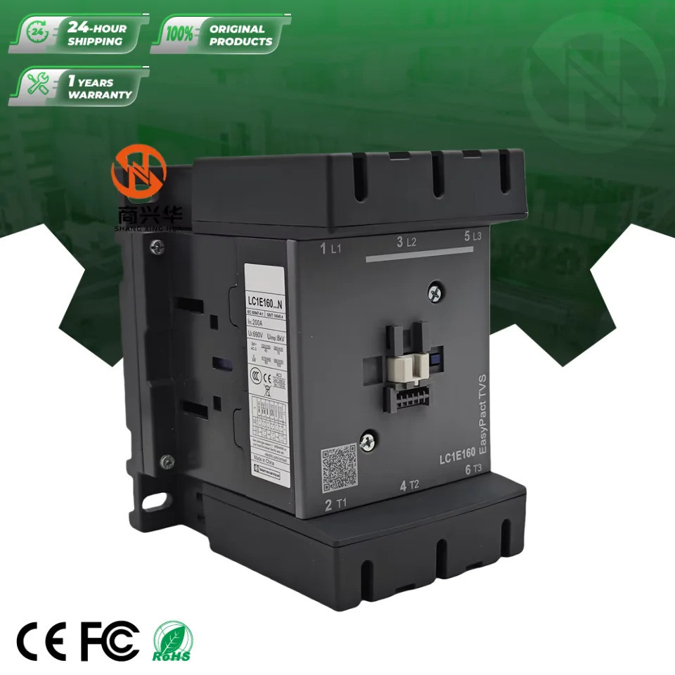 ที่เชื่อถือได้ Schneider ยี่ห้อใหม่ LC1E160M5N TeSys E Contactor 160A 220-240V AC Coil 3 Pole