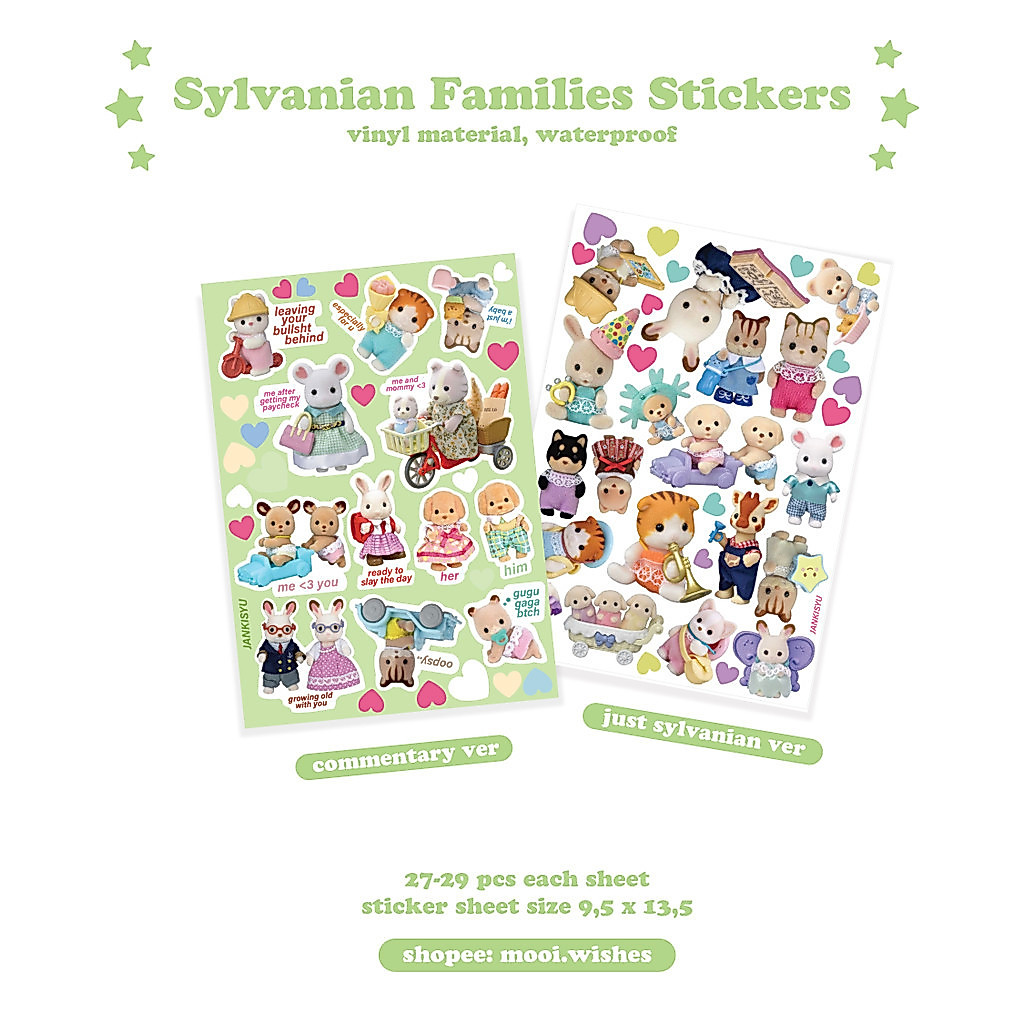 Sylvanian Families Sticker Deco Handphone แล็ปท็อป Journaling Penpal