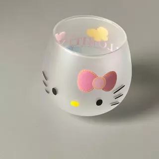 แก้วน้ํา Hello Kitty ยุคกลางน่ารักแก้วการ์ตูนแก้วฝ้า Hello Kitty มูลค่าสูง