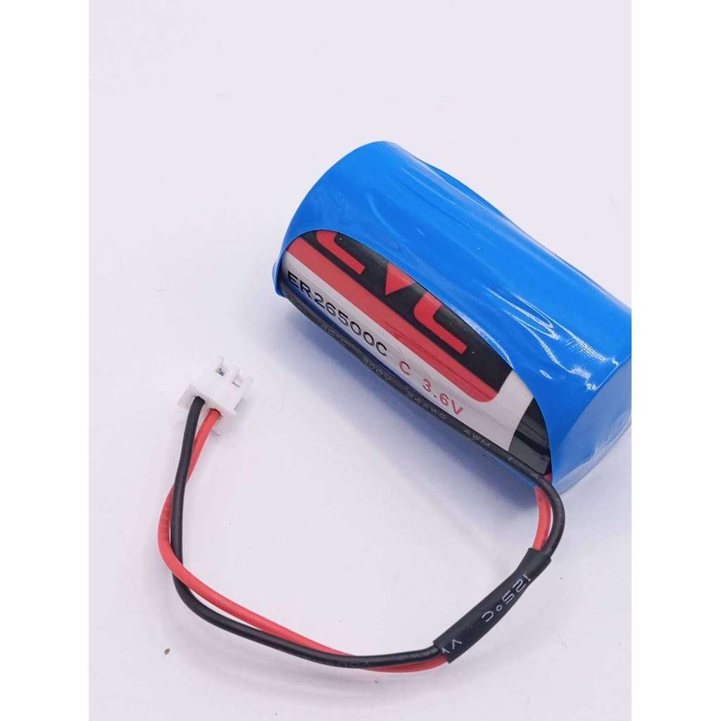 Er26500 ทนแท้ แบตเตอรี่ ER26500C สีขาว 3.6V สายสีแดงดำ แจ็คขาว