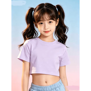 1-12ปีสาวแฟชั่นพืชยอดนิยมสําหรับเด็กผ้าฝ้ายคุณภาพสูงน่ารักพิมพ์ออกแบบรอบคอเสื้อยืดท็อปส์พืชสําหรับเด็กผู้หญิง J864