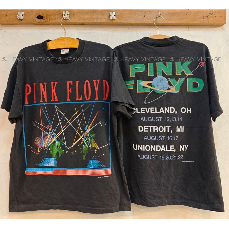 PINK FLOYD North American Tour Lisa Rose BioWashed เสื้อวง เสื้อทัวร์ heavy vintage shirt