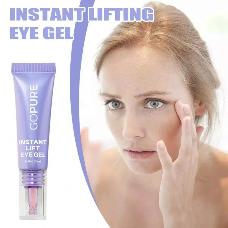 GOPURE Instant Lift Eye Gel 10ml Collagen Firming Eye Cream for Puffy Eyes & Fine Lines Smoothing Anti-Wrinkle Eye Treatment