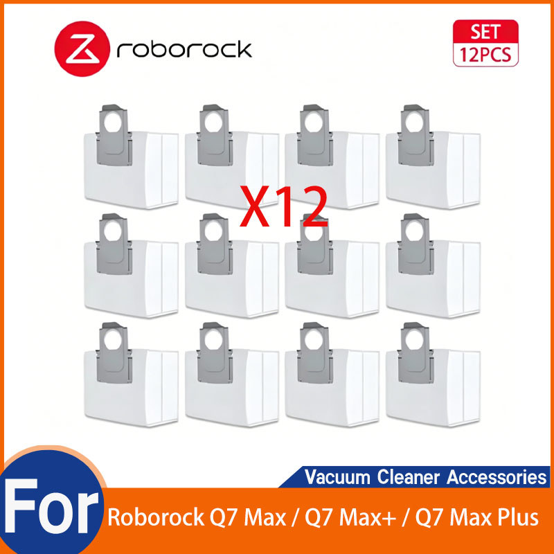 Roborock Q7 Max / Q7 Max+ / Q7 Max Plus เครื่องดูดฝุ่นหุ่นยนต์ถุงเก็บฝุ่นอุปกรณ์เสริม (12 ชิ้น)