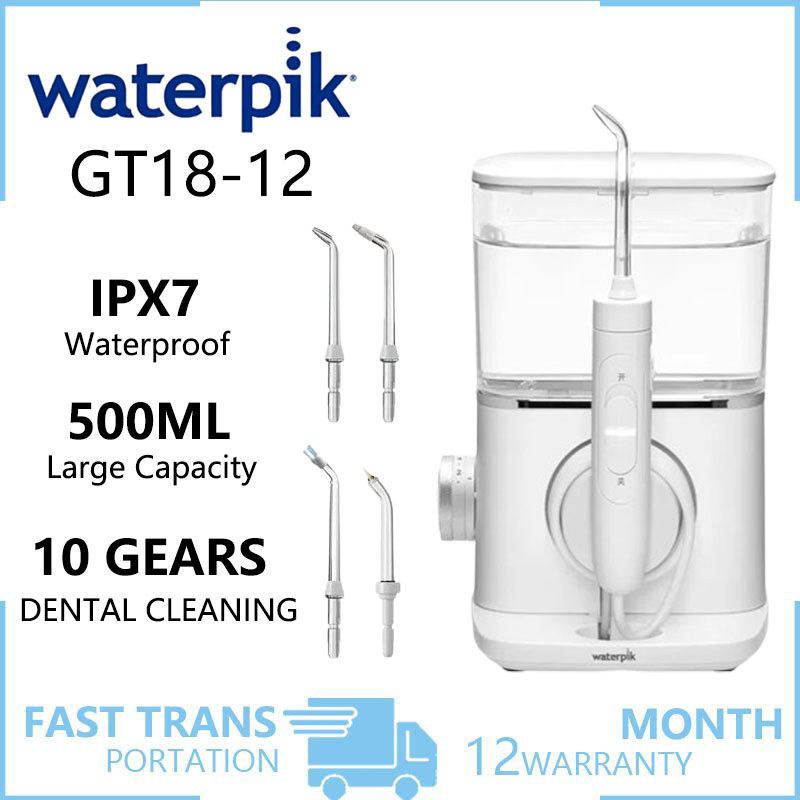 Waterpik GT18 desktop flosser, 10 levels of water pressure, plug-in, water flosser