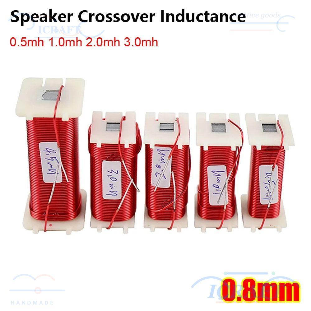 ICRAFT 1 ชิ้นลําโพง Crossover Inductance, 0.8 มม.0.5mh 1.0mh 2.0mh 3.0mh ความถี่ Divider ทองแดง Coil