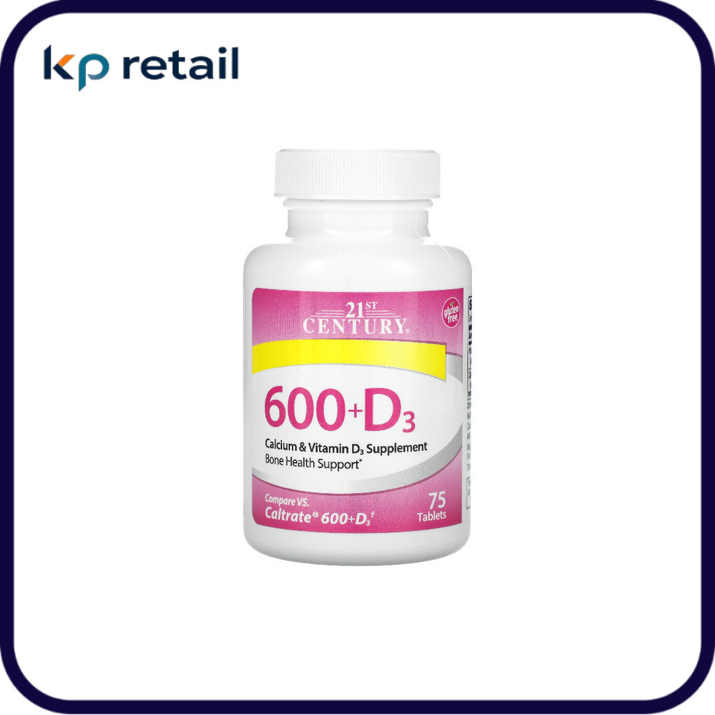 21st Century, 600+D3, Calcium & Vitamin D3 Supplement
