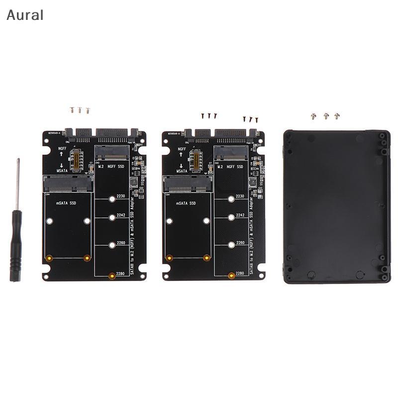 Aural NGFF ถึง SATA 3 กล่องใส่ HDD ภายนอก MSATA SSD อะแดปเตอร์ M.2 SATA Protocol อะแดปเตอร์บอร์ด al