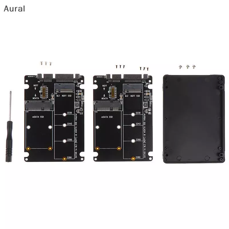 Aural NGFF ถึง SATA 3 กล่องใส่ HDD ภายนอก MSATA SSD อะแดปเตอร์ M.2 SATA Protocol อะแดปเตอร์บอร์ด al