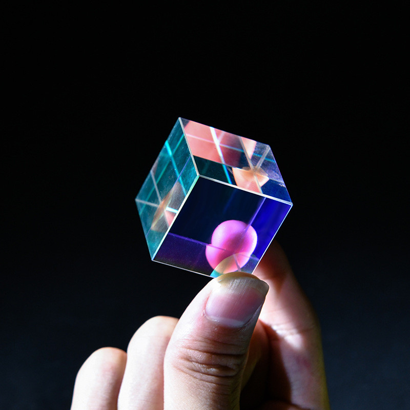 20 มม.Hexahedral คริสตัลวิทยาศาสตร์ Magic Prism Cube Cmy Cube 3D สีการถ่ายภาพปริซึม