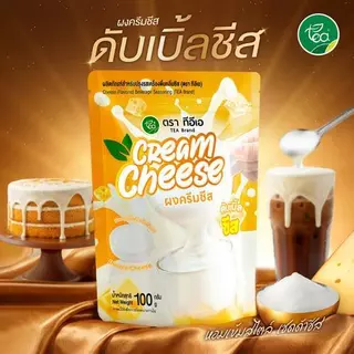 ผงครีมชีส สูตรดับเบิ้ลชีส ครีมชีสผง สำเร็จรูป วิปชีส ชาชีส โฟมครีมชีส ท็อปปิ้งเครื่องดื่ม ชา ขนาด 100 กรัม ตรา ทีอีเอ