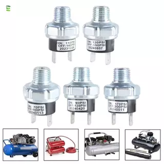 LUOLVTH สวิตช์ความดันอากาศ, 1/4 "NPT 12 V/24 V Air Compressor Switch, แบบพกพา 70-100/90-120/110-140PSI สวิตช์ความดันสําหรับ Air Tank อลูมิเนียมอัลลอยด์ควบคุม