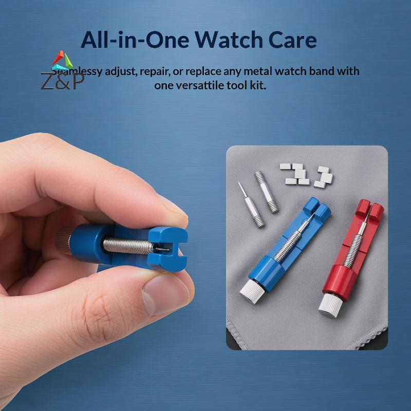 Z&P Watch Band Link Remover Tool อลูมิเนียมอัลลอยด์ Advanced Pin Removal สําหรับสร้อยข้อมือนาฬิกาเหล็กปรับสําหรับ Home Workshop COD