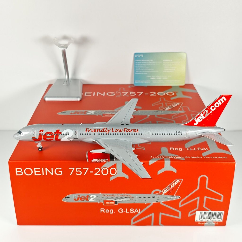 จัดส่งรวดเร็ว - รุ่น NG 42052 1: 200 Jet2 B757-200 G-LSAI โมเดลเครื่องบินโลหะผสม