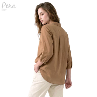 Pena House เสื้อเชิ้ตคอปกแขน 3 ส่วน สไตล์แคชชวล รุ่น POSL052606