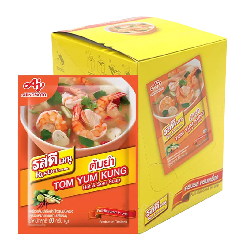 รสดี เมนู เครื่องต้มยำ 60 ก. 10 ซอง (ROSDEE MENU TOM YUM 60 G 10 SACHETS)