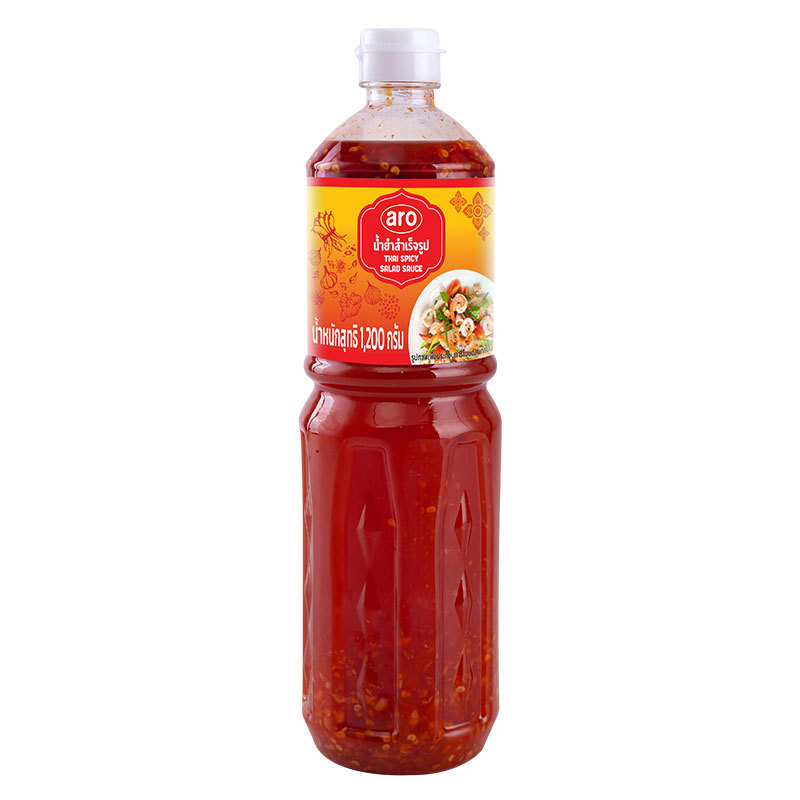 เอโร่ น้ำยำสำเร็จรูป 1.2 กก. (ARO Thai Spicy Salad Sauce 1.2 kg) โปโลแมน POLOMAN