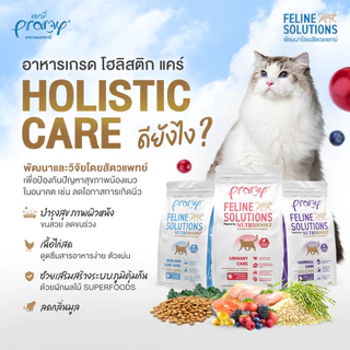 (ส่งด่วนใน กทม.) Pramy Care Feline Solutions อาหารเม็ดแมว สูตรดูแลสุขภาพเฉพาะด้าน ถุง 1Kg.