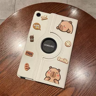 Capybara กาปิบาล่า หมุนได้ 360 หนังแบบฝาพับ เคสแท็บเล็ต Tablet Samsung Tab A11 A9 A8 A7 A 2019 + S10 S9 S8 S7 FE S6 Lite