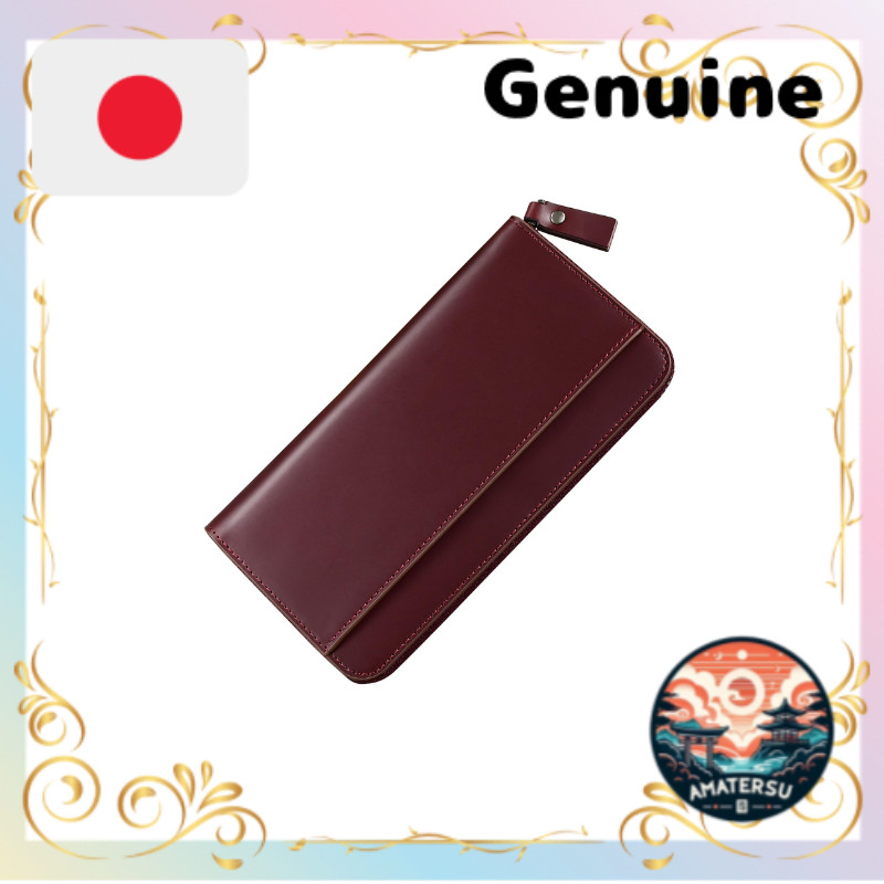 [Erisea] Wallet Men’s Long Wallet Genuine Leather Large Capacity Box Coin Pocket Holds 16+ Cards Ver