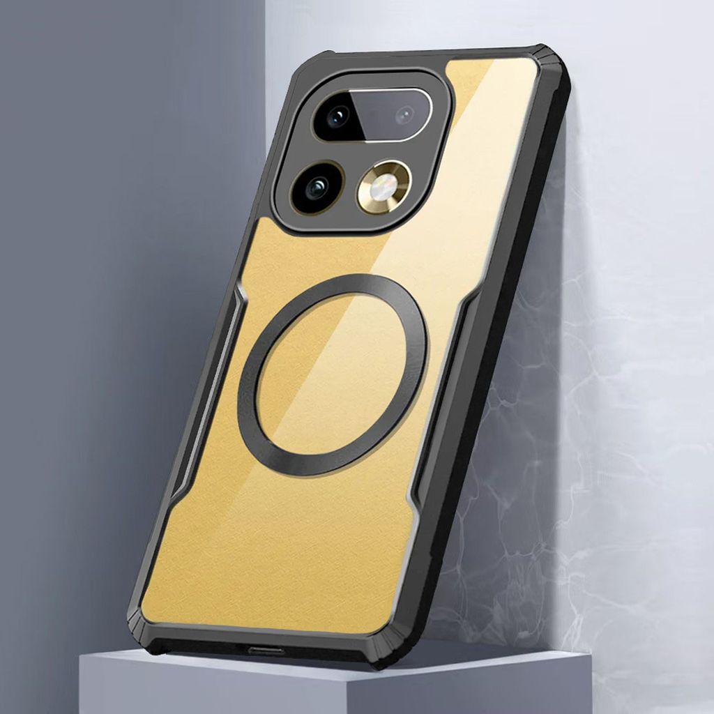 Magnetic Ultrathin สําหรับ OPPO Realme 16 Pro Plus 5G กรณี Realme 16 16T 15T 15 ProSimple TPU กรอบสีดํา Anti-Yellowing Tough Scratch Proof ฝาครอบ 02