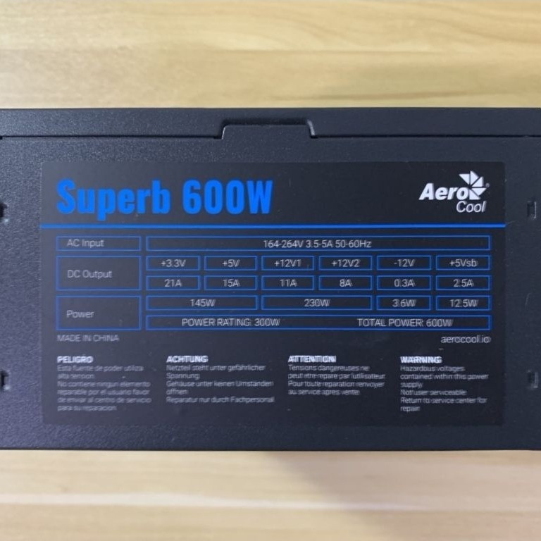 PSU AERO COOL SUPERB 600W
