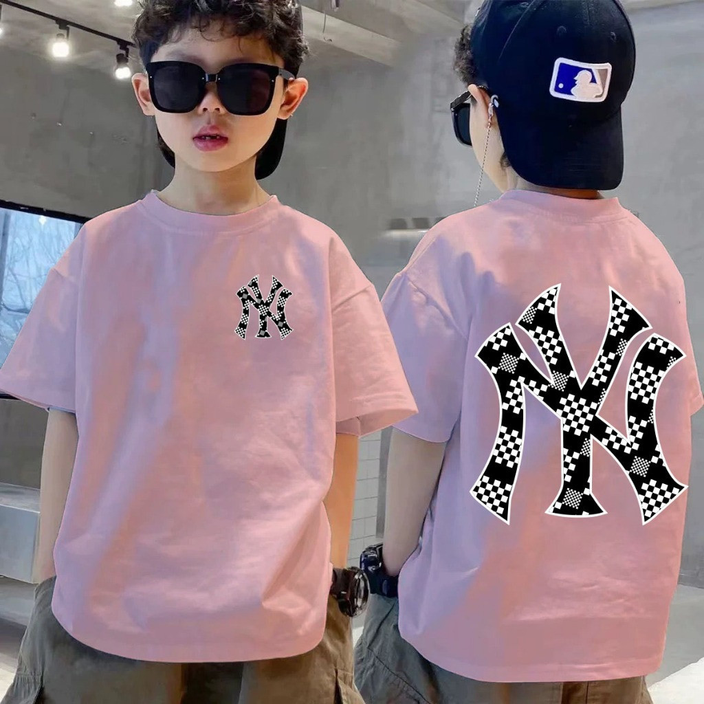 2026220G 100% Cotton NELLY เสื้อยืดเด็กรอบคอ 100% ผ้าฝ้ายพรีเมี่ยม unisex ขนาด 2/3 ถึง 12/13 2024 เส