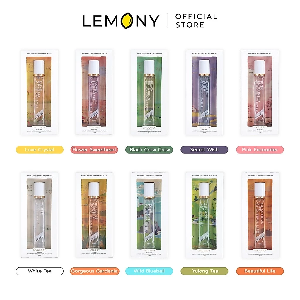 LEMONY น้ำหอมผู้หญิง LIVOLOGY Luxury ซีรีส์ Big Brand Salon Perfume ขนาด 15 มล.