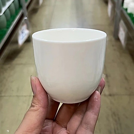 แก้วกาแฟ จอกชา จอกจิบชา แก้วดริปกาแฟ สีขาวเงา ทำจากเซรามิกเนื้อดี เข้าไมโครเวฟได้