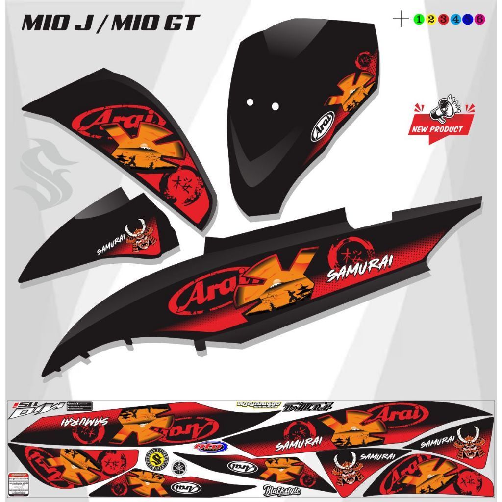 MIO J MOTORCYCLE VARIATION / MIO J STICKER VARIATION STRIPING POOLET MIO GT MIO J